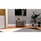 Sapateira Padova Madeira E Preta 46 Cm