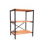 Sapateira Padova Madeira E Preta 79 Cm