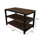 Sapateira Para Entrada Em Aço E Madeira Imbúia Ibirá