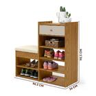 Sapateira Para Hall De Entrada Com Banco Cumaru Off White Hal