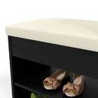 Sapateira Para Hall De Entrada Com Banco Preto Hall Pratrimar