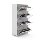 Sapateira Pequim Branco C/ Espelho - Rede Móveis