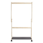 Sapateira Prateleira Preto Com Arara Cabideiro Para Roupas Ro