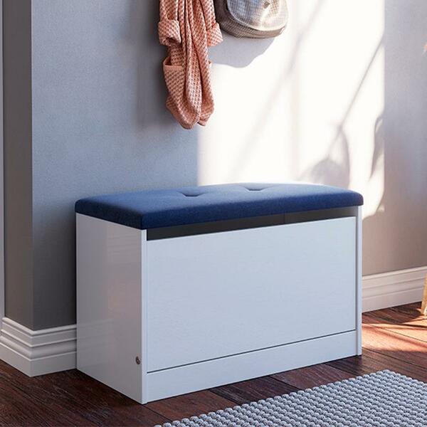 Sapateira Puff Bau Cama Versatile Premium Luxo Até 12 Pares B