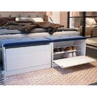Sapateira Puff Bau Cama Versatile Premium Luxo Até 12 Pares B