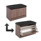 Sapateira Puff Bau Cama Versatile Premium Luxo Até 12 Pares M