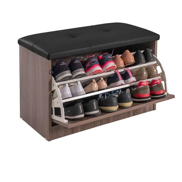 Sapateira Puff Bau Cama Versatile Premium Luxo Até 12 Pares M