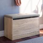 Sapateira Puff Cama Quarto Multifuncional Decoração Aveiro/be