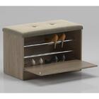 Sapateira Puff Cama Quarto Multifuncional Decoração Aveiro/be