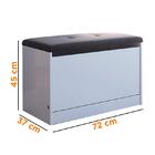 Sapateira Puff Cama Quarto Multifuncional Decoração Branco/ci