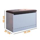 Sapateira Puff Cama Quarto Multifuncional Decoração Branco/ma