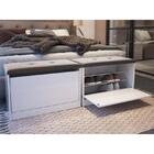 Sapateira Puff Cama Quarto Multifuncional Decoração Branco/ma