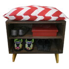 Sapateira Puff Chevron Red