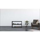 Sapateira Quadra Com 3 Prateleiras Preta