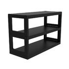 Sapateira Quadra Com 3 Prateleiras Preta