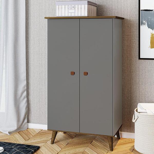 Sapateira Quarto Lolla Com 2 Portas E Pés De Madeira Maciça