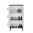 Sapateira Quarto Lolla Com 2 Portas E Pés De Madeira Maciça