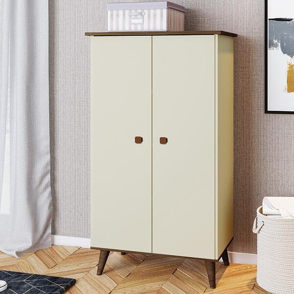 Sapateira Quarto Lolla Com 2 Portas E Pés De Madeira Maciça