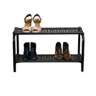 Sapateira Ratan Hawai 2 Prateleiras Café