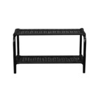 Sapateira Ratan Hawai 2 Prateleiras Preto