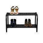 Sapateira Ratan Hawai 2 Prateleiras Preto