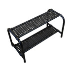 Sapateira Ratan Hawai 2 Prateleiras Preto