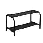 Sapateira Ratan Hawai 2 Prateleiras Preto