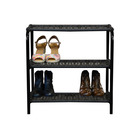 Sapateira Ratan Hawai 3 Prateleiras Café