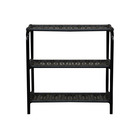 Sapateira Ratan Hawai 3 Prateleiras Café