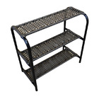 Sapateira Ratan Hawai 3 Prateleiras Café