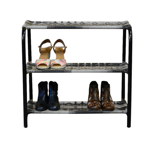 Sapateira Ratan Hawai 3 Prateleiras Cappuccino Premium