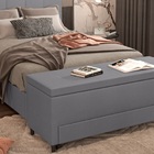 Sapateira Recamier Casal 140x50x45cm Corano Cinza