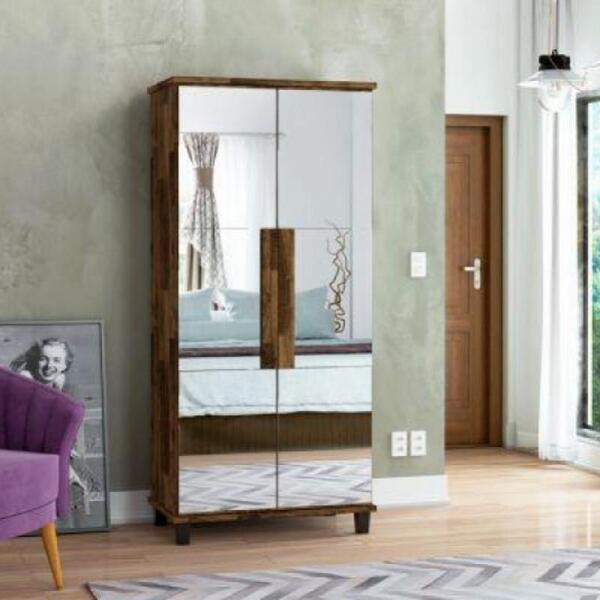 Sapateira Requinte Rv Com Espelho - Amadeirado Rústico