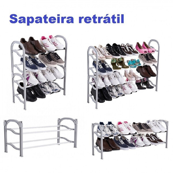 Sapateira Retratil Capacidade De Ate 16 Pares De Sapatos Cor