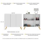 Sapateira Retrô 3 Portas Nina Multimóveis Mp6018 Branca/natur