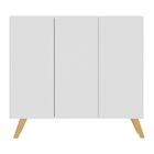 Sapateira Retrô 3 Portas Nina Multimóveis Mp6018 Branca/natur