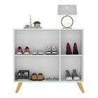 Sapateira Retrô 3 Portas Nina Multimóveis Mp6018 Branca/natur