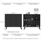 Sapateira Retrô 3 Portas Nina Multimóveis Mp6018 Preta