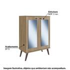 Sapateira Retrô Com 2 Portas E Espelho - Carvalho