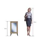 Sapateira Retrô Com Espelho, 1 Porta E 3 Prateleiras Oak