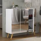 Sapateira Retrô Com Espelho 3 Portas Nina Multimóveis Mp6022