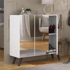 Sapateira Retrô Com Espelho 3 Portas Nina Multimóveis V6022