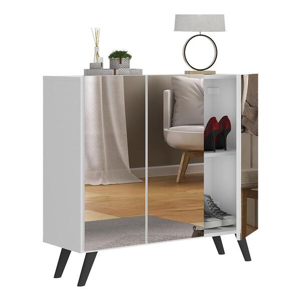 Sapateira Retrô Com Espelho 3 Portas Nina Multimóveis V6022