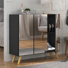 Sapateira Retrô Com Espelho 3 Portas Nina Multimóveis V6022