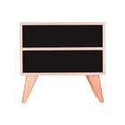 Sapateira Retrô Com Portas Vicenza Carvalho E Preto 60 X 40cm