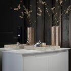 Sapateira Retrô Hall De Entrada Pés Em Madeira Flow  Branco