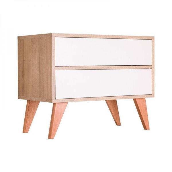 Sapateira Retrô Vicenza Carvalho E Branco 72 X 40cm