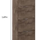 Sapateira Safira 4 Portas Basculante Quarta Divisão Chocolate