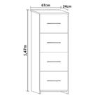 Sapateira Safira 4 Portas Quarta Divisão Branco