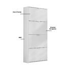 Sapateira Safira 4 Portas Quarta Divisão Branco